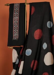 Ajrakh Black Circle Multi Colours-5