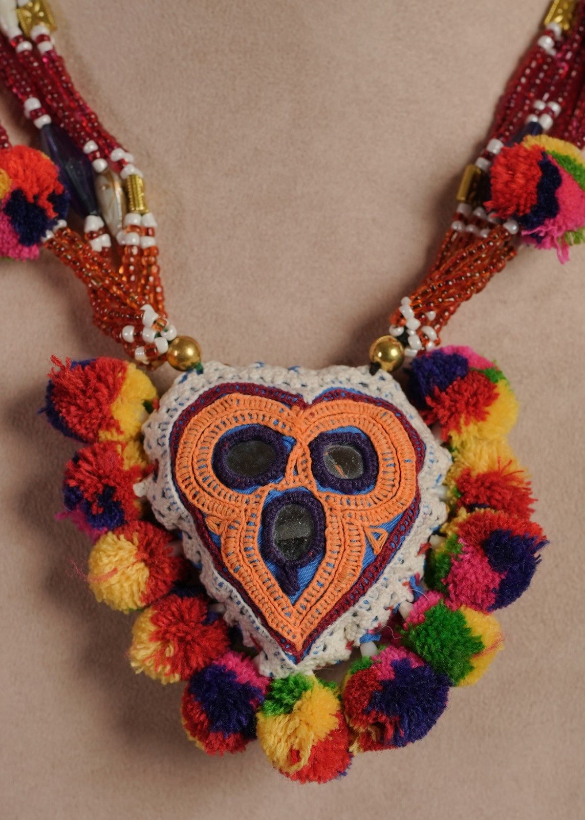 Second image of Kutch Glasswork Heart Pendant Chain