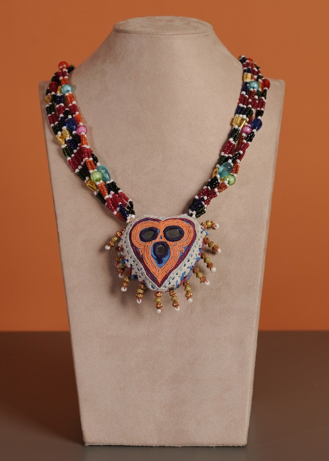 Kutch Glasswork Heart Pendant Chain