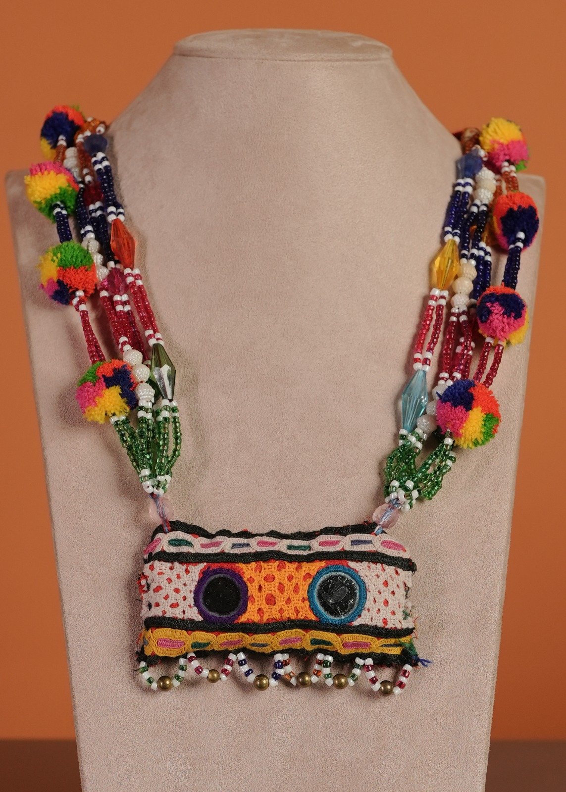 Kutch Glasswork Rectangle Pendant Chain