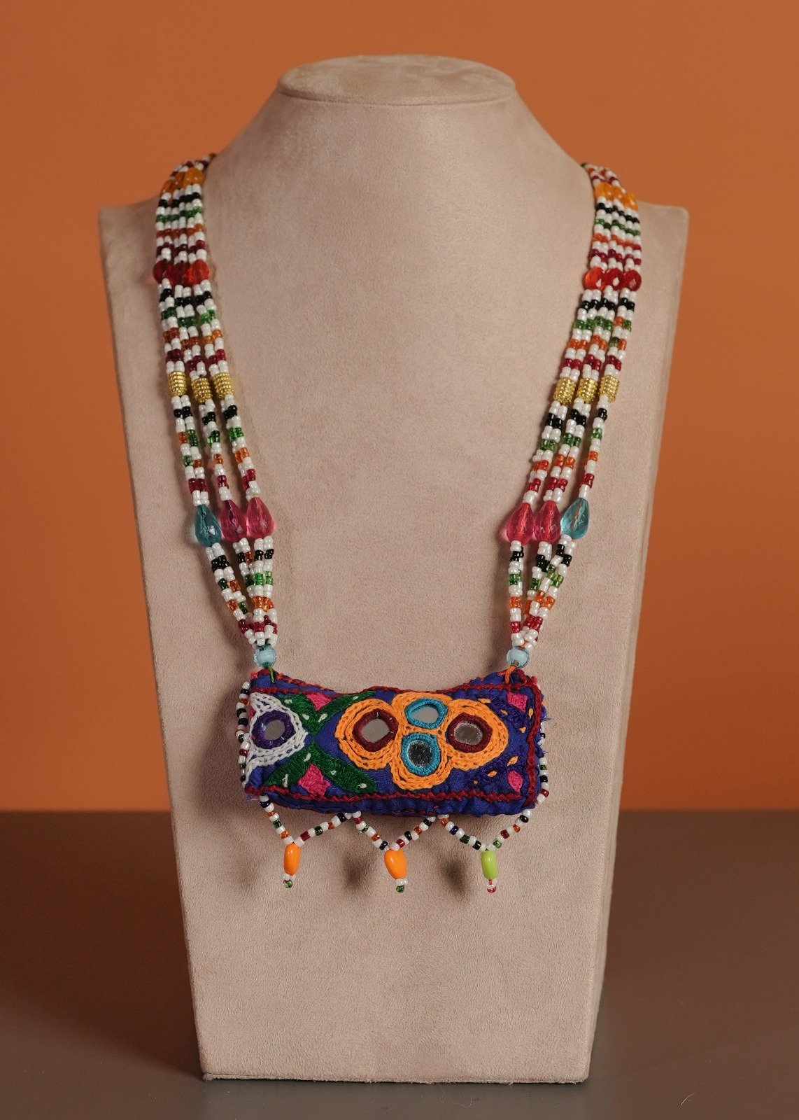 Kutch Glasswork Rectangle Pendant Chain