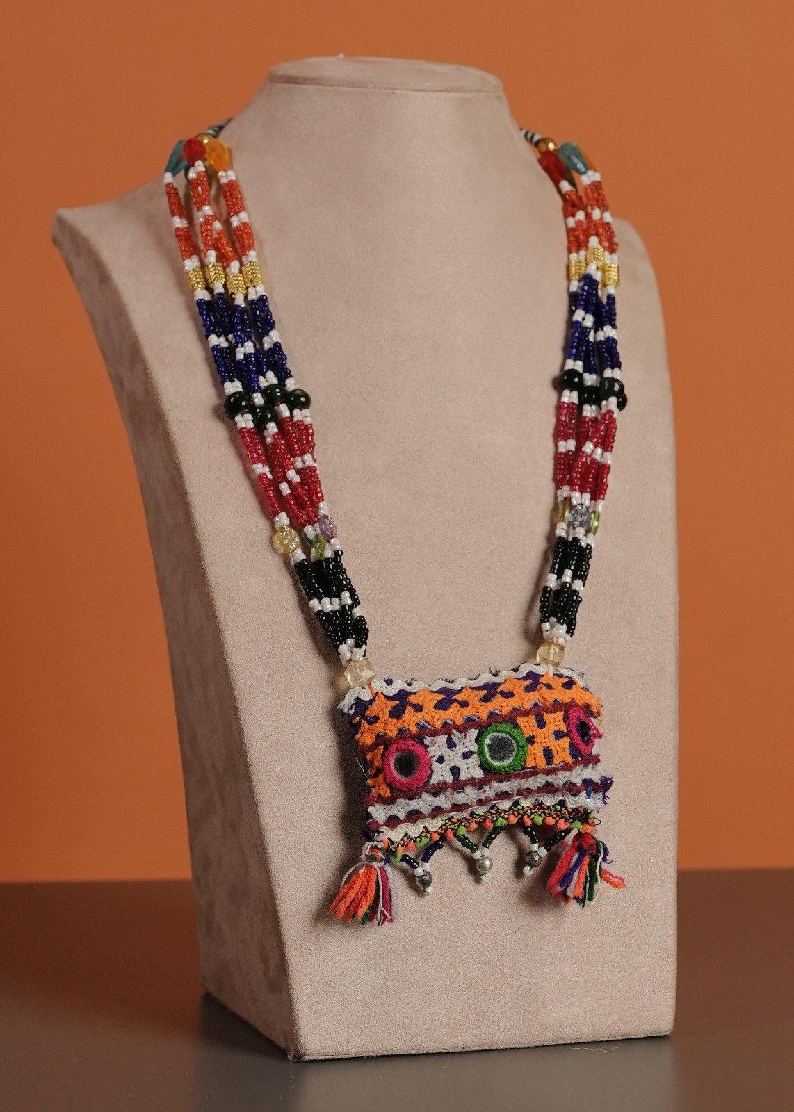 Kutch Glasswork Rectangle Pendant Chain