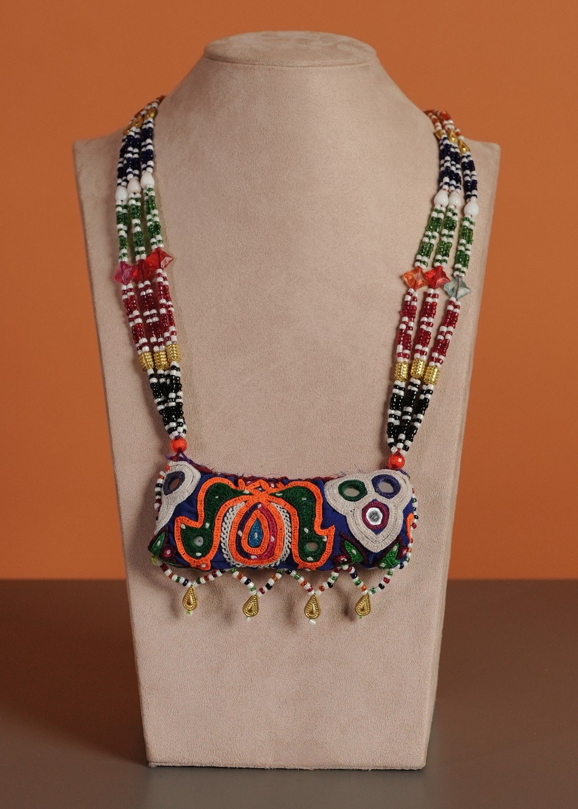 Kutch Glasswork Rectangle Pendant Chain