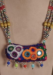 Kutch Glasswork Rectangle Pendant Chain 14-2