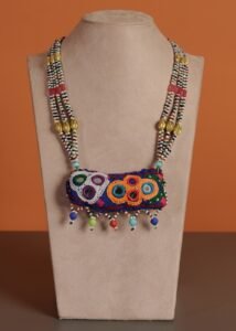 Kutch Glasswork Rectangle Pendant Chain 14-3