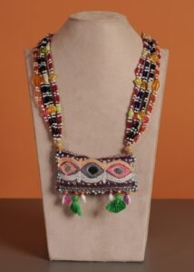Kutch Glasswork Rectangle Pendant Chain 15-3