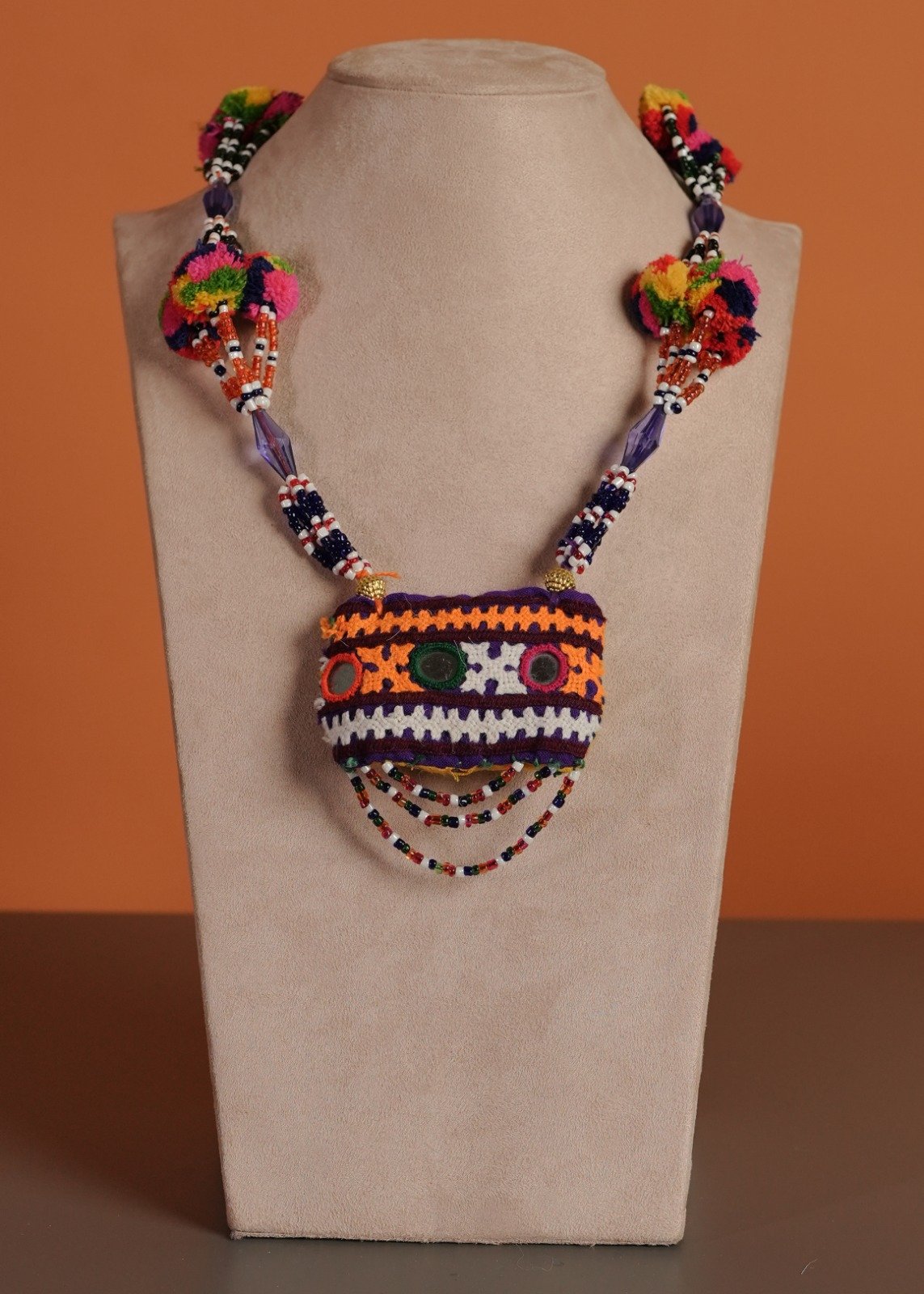 Kutch Glasswork Rectangle Pendant Chain