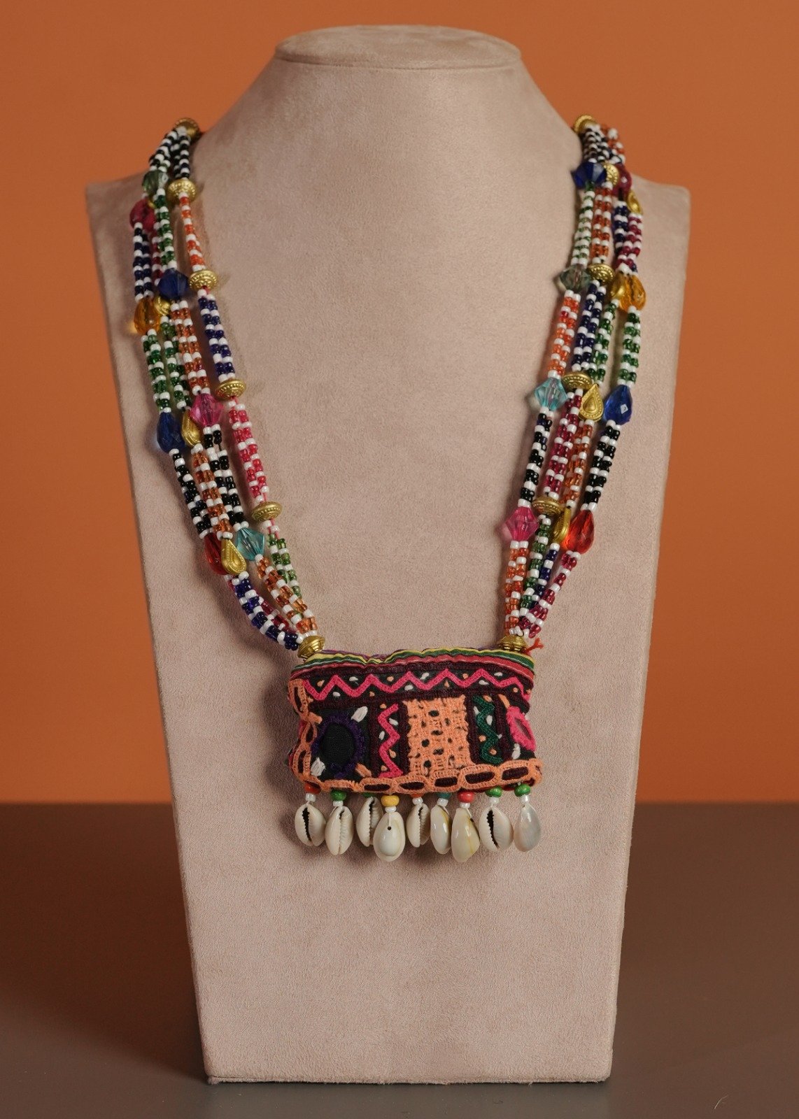 Kutch Glasswork Rectangle Pendant Chain