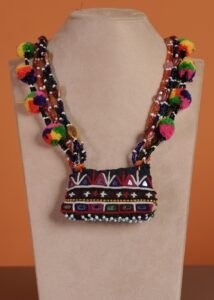 Kutch Glasswork Rectangle Pendant Chain 2-3