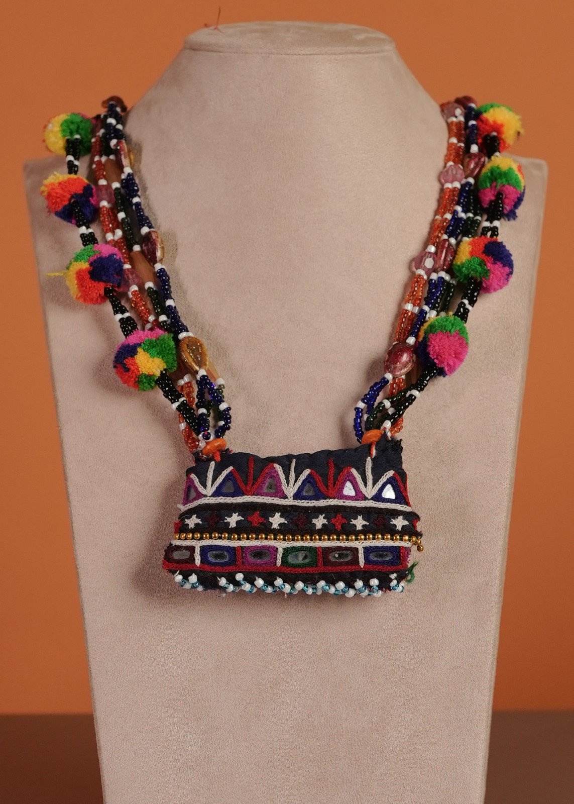 Kutch Glasswork Rectangle Pendant Chain