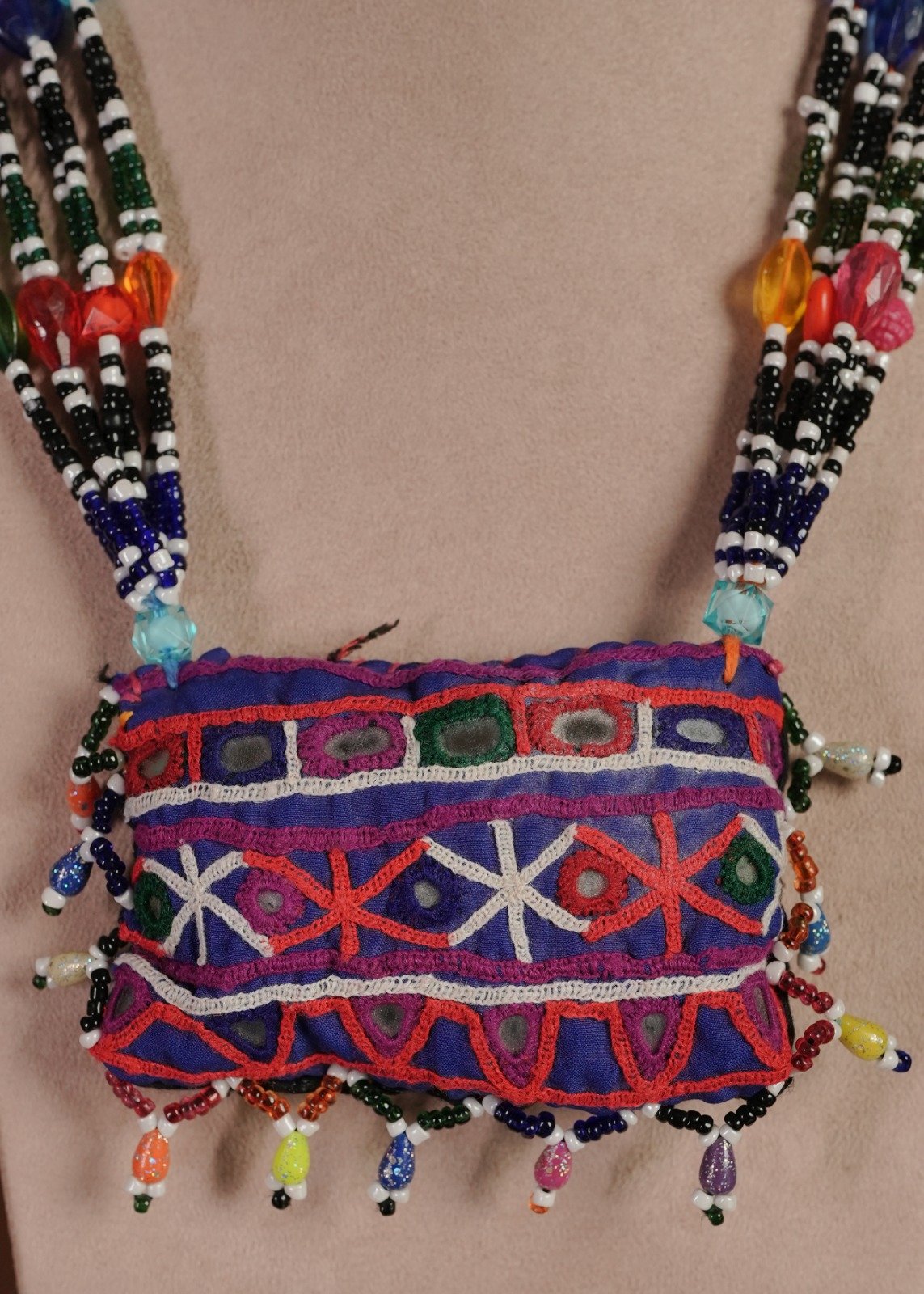 Second image of Kutch Glasswork Rectangle Pendant Chain