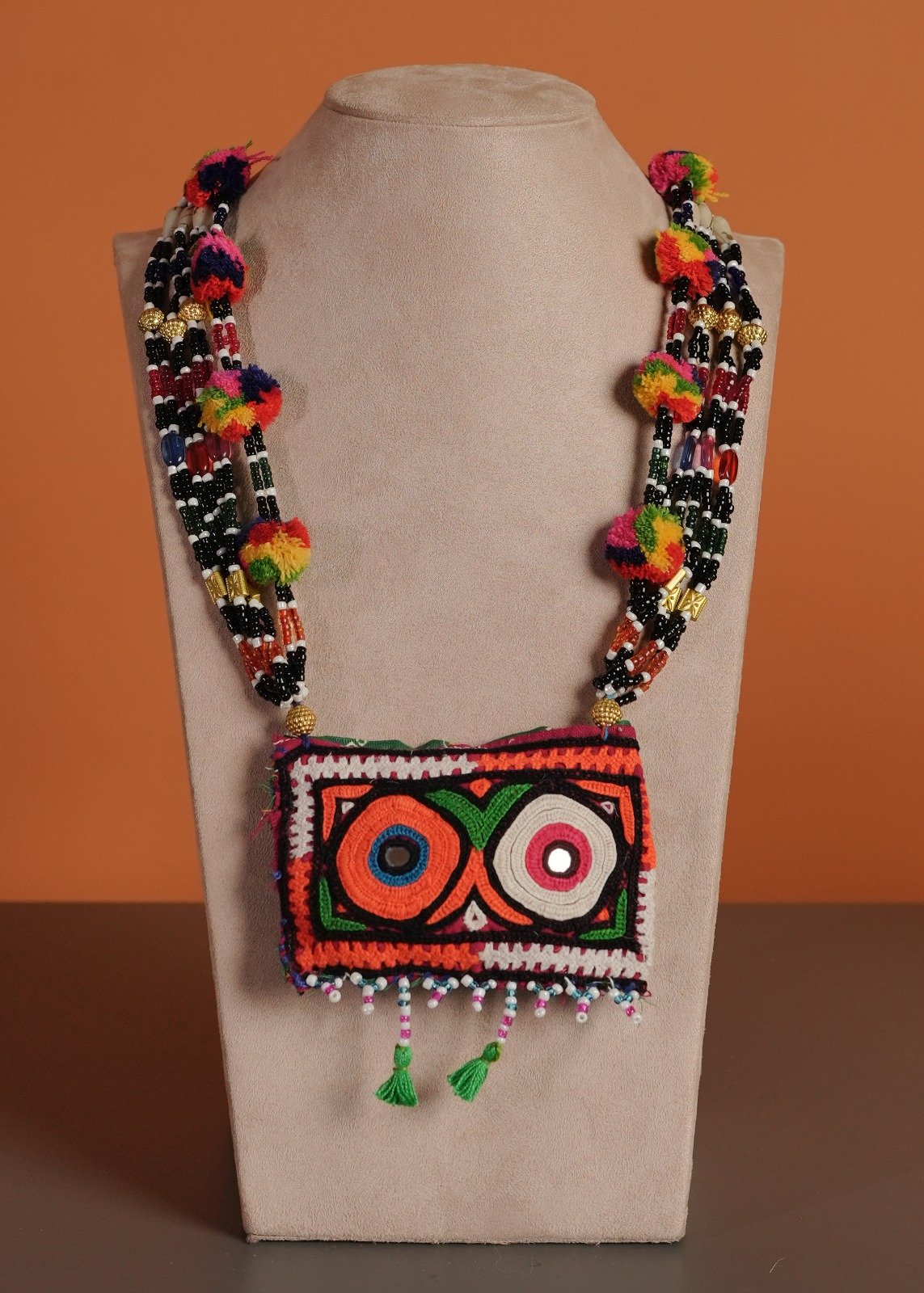 Kutch Glasswork Rectangle Pendant Chain