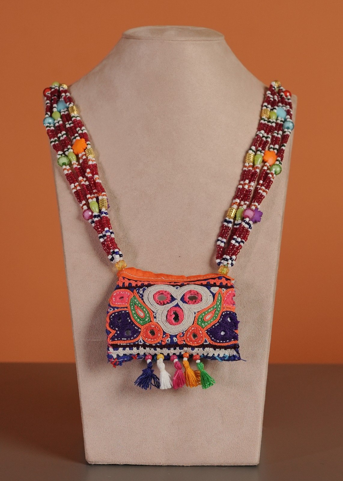 Kutch Glasswork Rectangle Pendant Chain