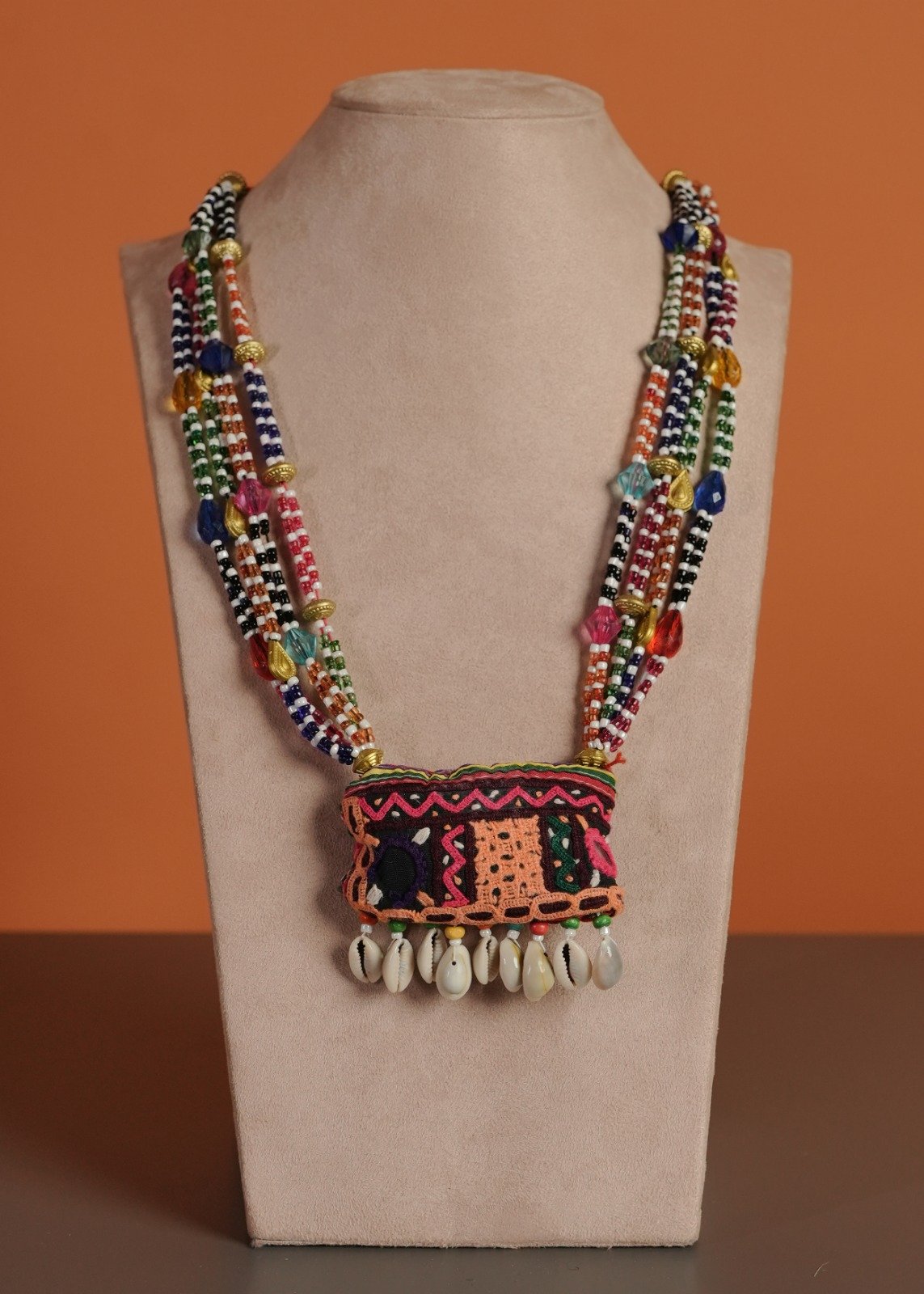 Kutch Glasswork Rectangle Pendant Chain