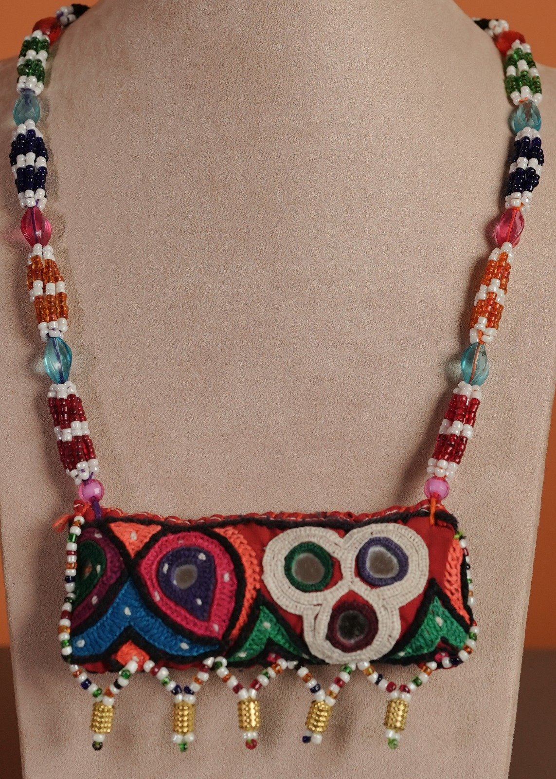 Kutch Glasswork Rectangle Pendant Chain