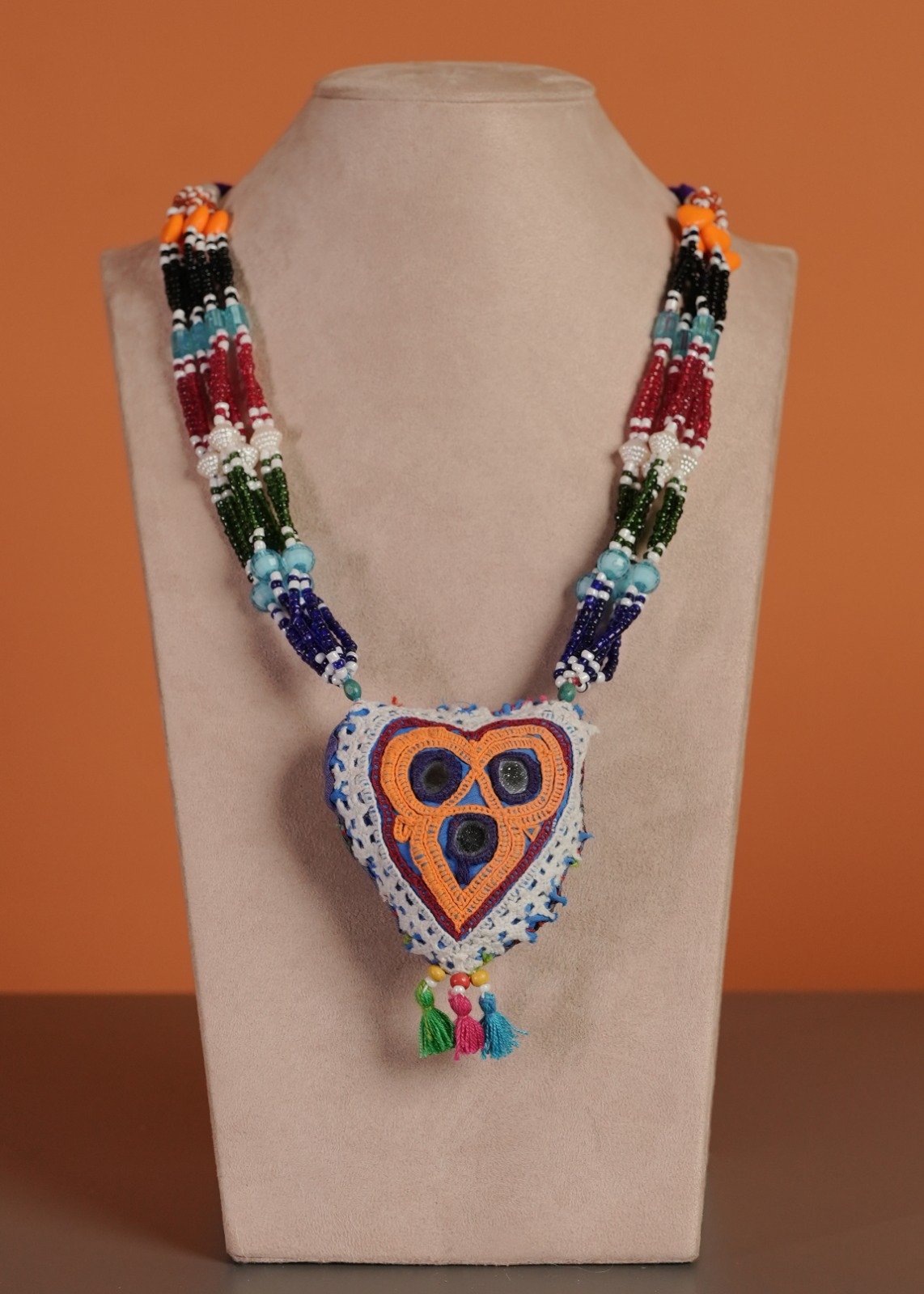 Kutch Glasswork Heart Pendant Chain