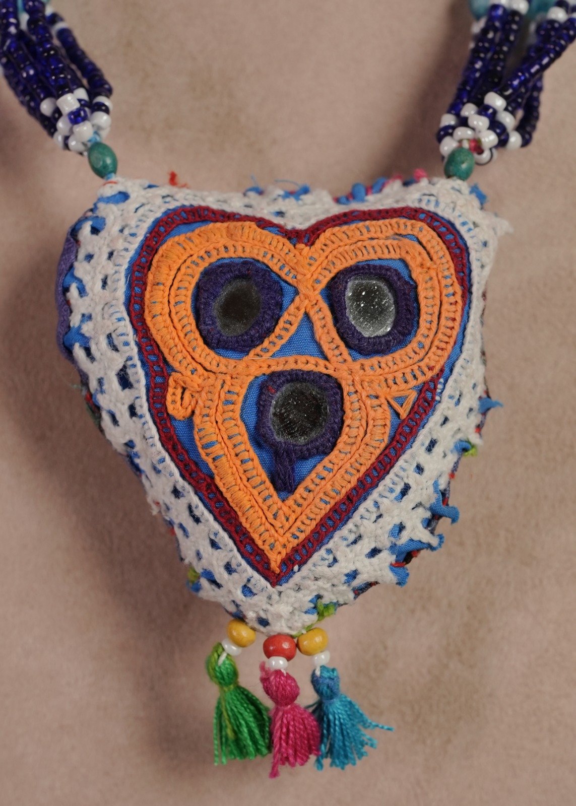 Second image of Kutch Glasswork Heart Pendant Chain