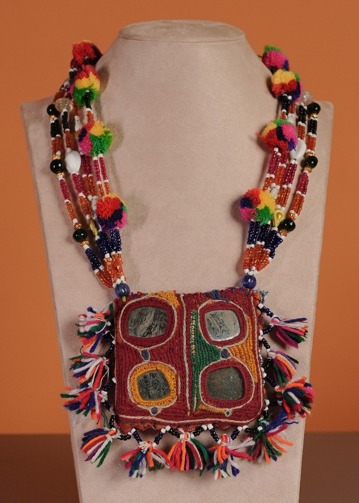Kutch Glasswork Square Pendant Chain