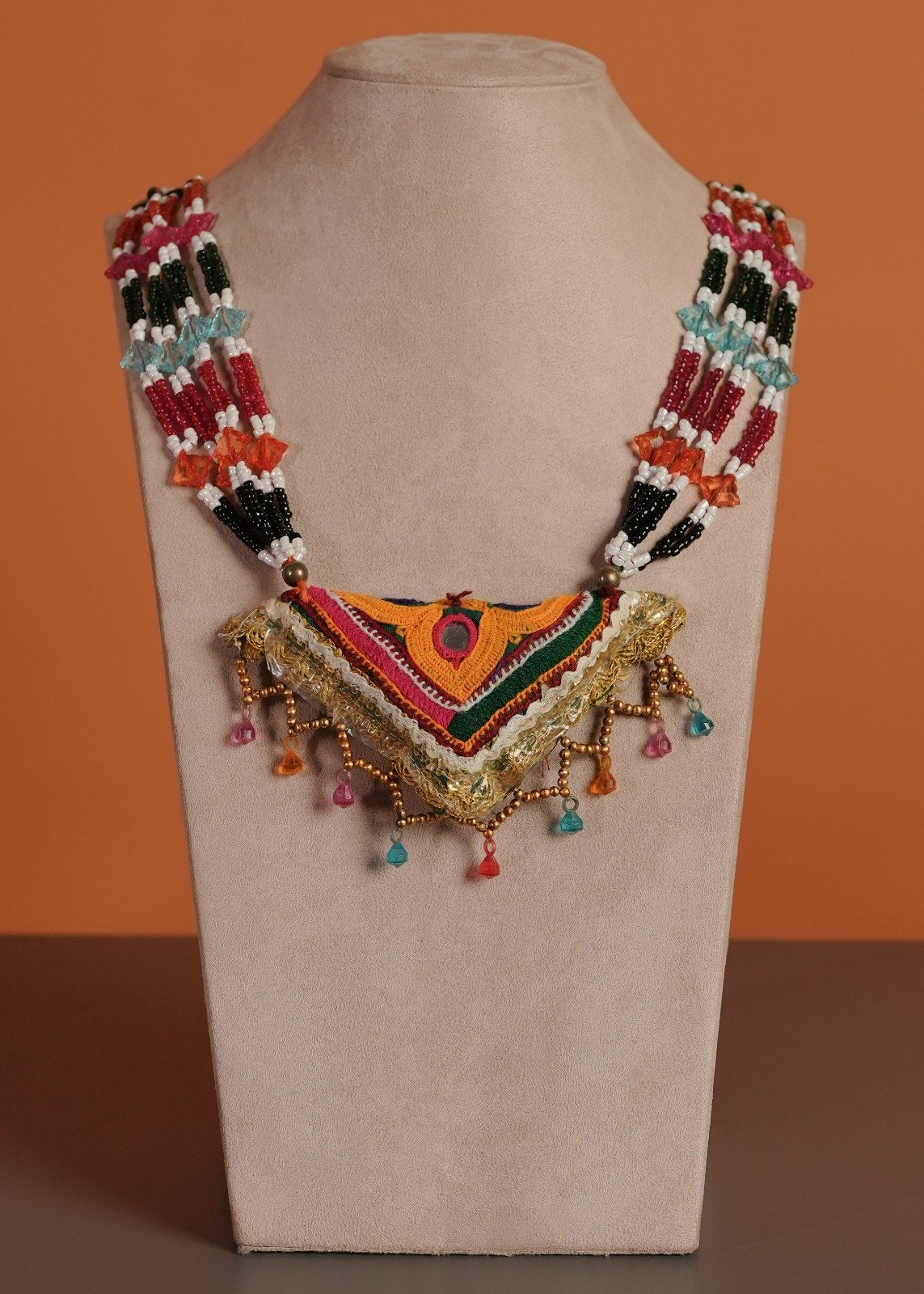 Kutch Glasswork Triangle Pendant Chain